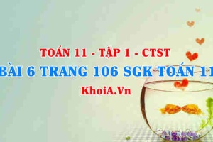 Bài 6 trang 106 SGK Toán 11 Tập 1 Chân trời sáng tạo